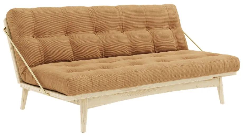 Разтегателен диван горчица 190 cm Folk - Karup Design