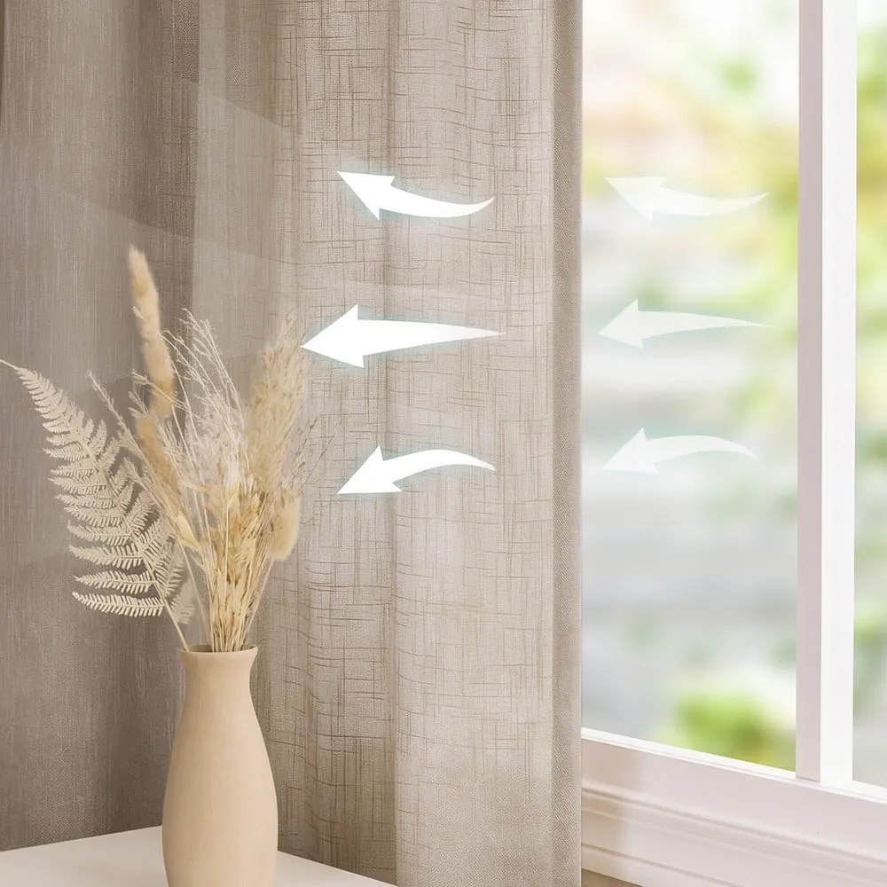 Бежово перде 140x250 cm Valeta – Restilo