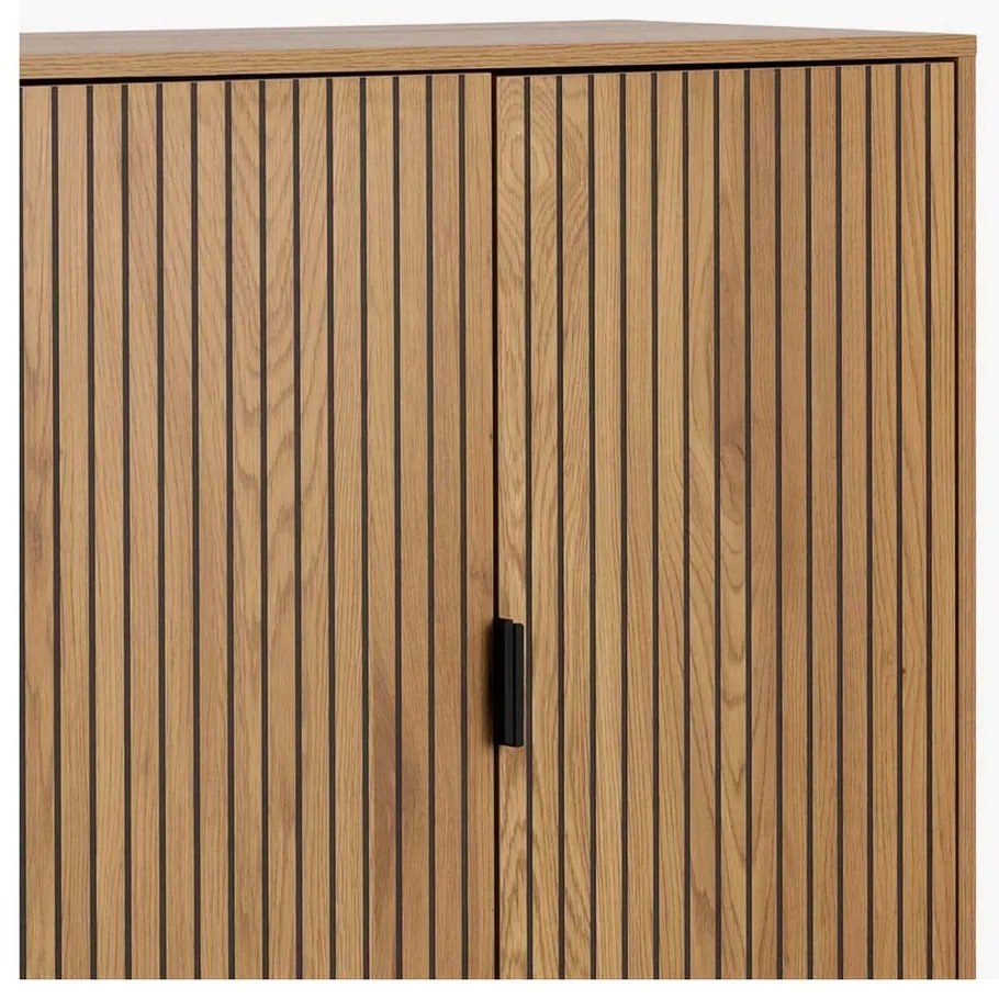 Шкафче от дъбов декор в естествен цвят 80x140 cm Jaipur – Actona
