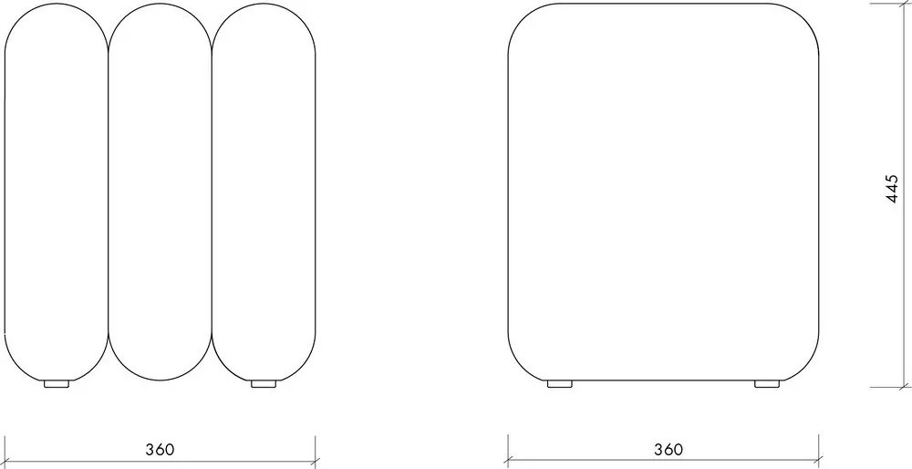 Кафява табуретка от прежда с примки от букле Radd – noo.ma