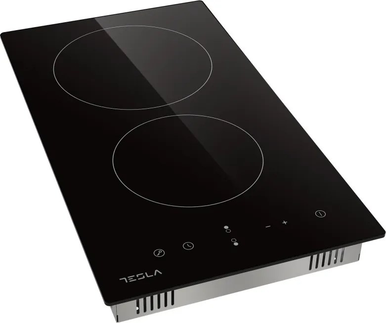 Стъклокерамичен плот за вграждане Tesla HV3201MB, 3300W, 9 степени, Таймер, Индикатор за гореща повърхност, Защита от деца, Черен