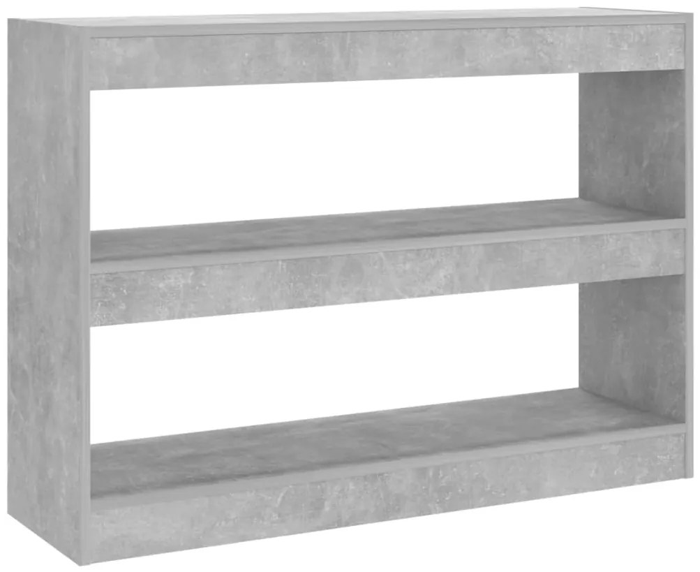 811740 vidaXL Библиотека/разделител за стая, бетонно сива, 100x30x72 см