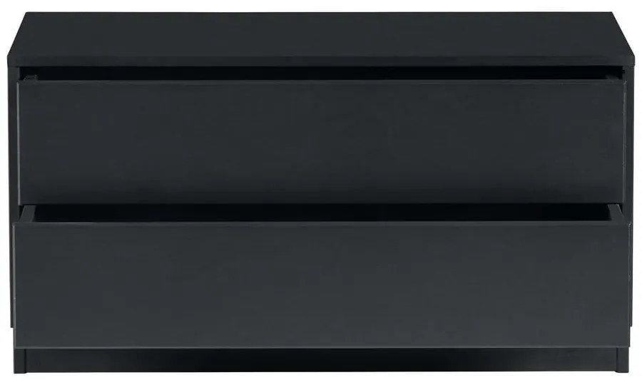 Черен модулен ТВ шкаф от масивен бор 231x40 cm Finca – WOOOD