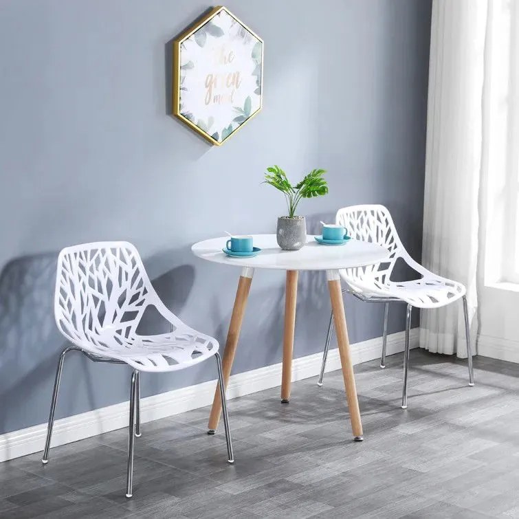 Кухненски стол Plexy-Бял (6) парчета