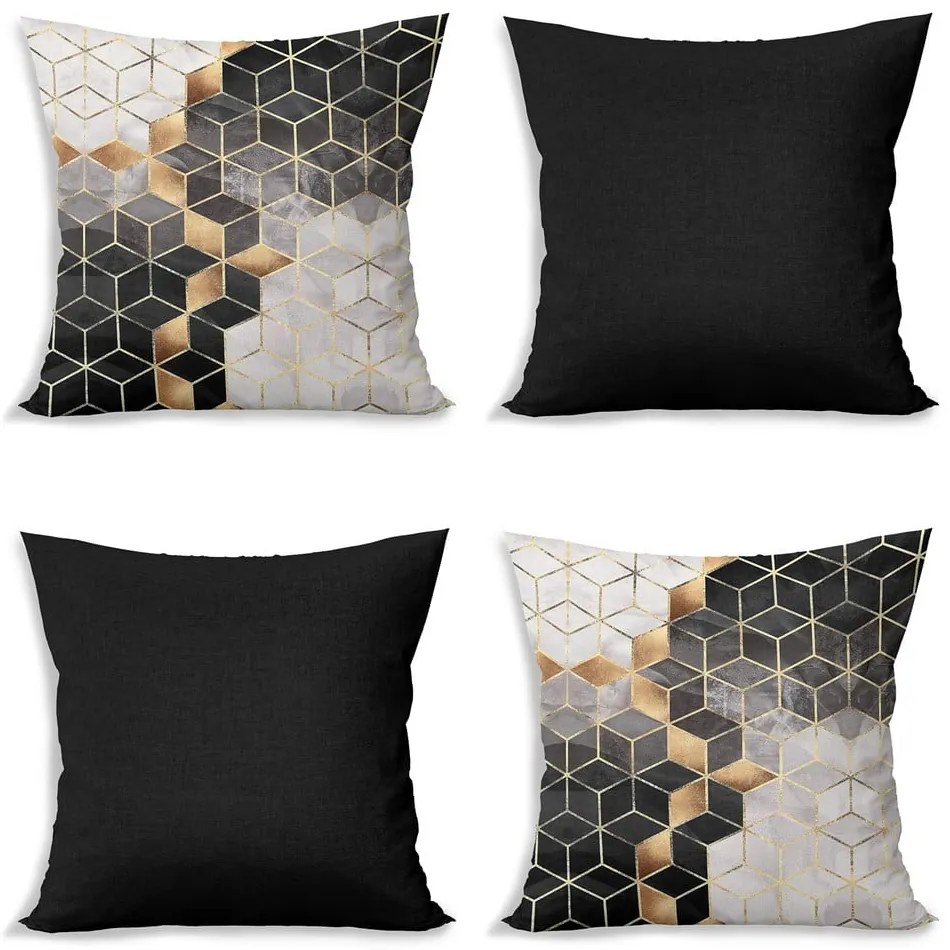 Калъфки за възглавници в комплект от 4 броя 43x43 cm Optic - Minimalist Cushion Covers