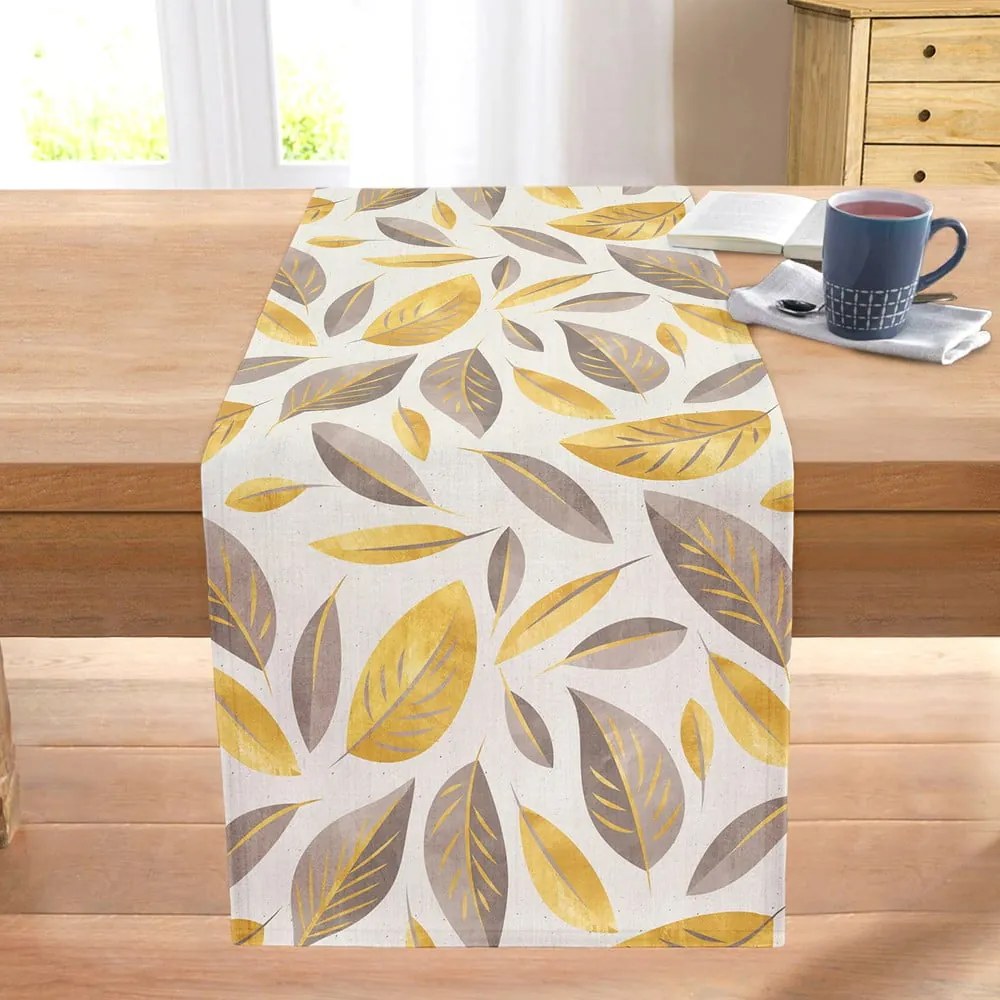 Покривка 40x130 cm Yellow And Brown Leaves – Mila Home