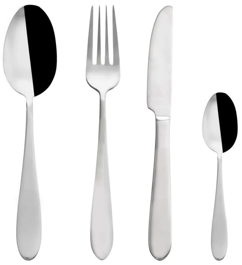 Прибори за хранене от неръждаема стомана в сребрист цвят 24 бр. Mirror – Orion