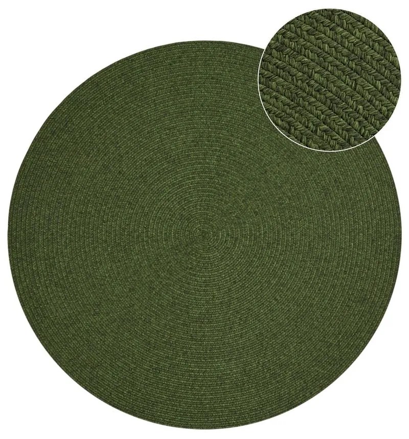Зелен кръгъл килим за открито ø 150 cm - NORTHRUGS