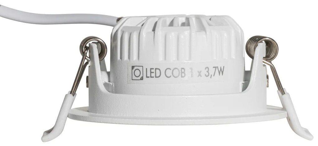 Комплект от 6 бели накланящи се вградени прожектора 6.5 см с LED IP54 Ултра тънък - Pupil