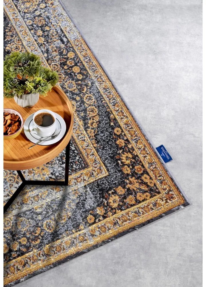 Външен килим в антрацитен и златист цвят 200x285 cm Martha – Villeroy&amp;Boch