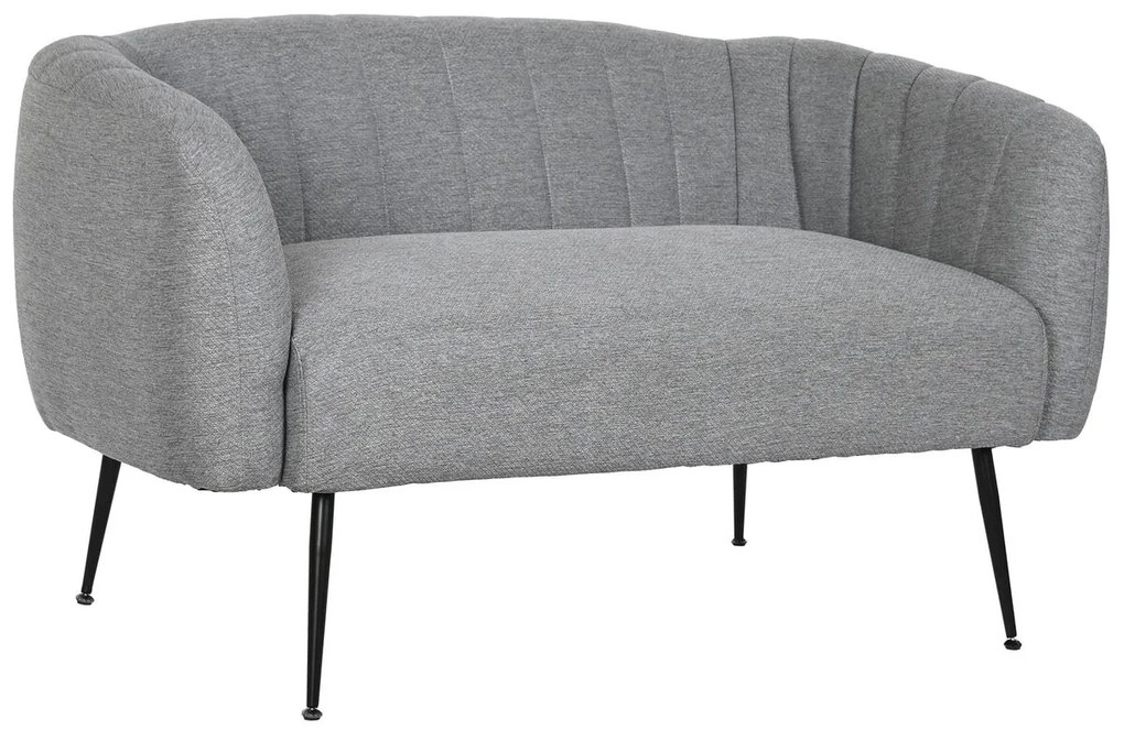 Фотьойл DKD Home Decor Черен Сив Пяна Дървен Метал Кадифе Scandi 129 x 75 x 73 cm