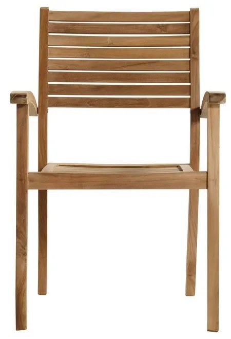 Градински стол от масивно дърво в естествен цвят Sunderland – Hartman