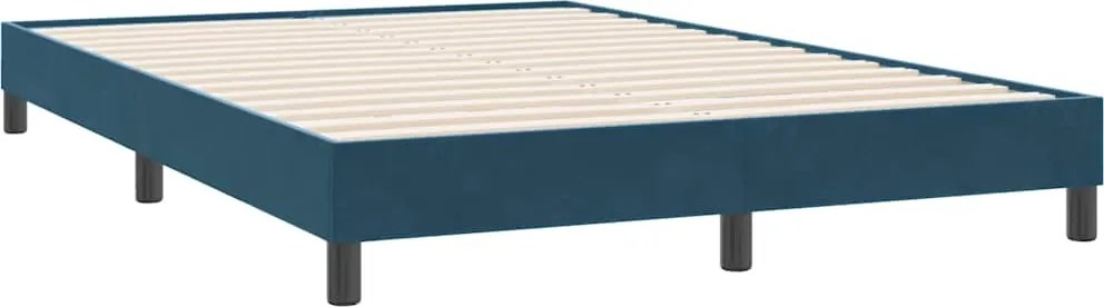 4101413 vidaXL Рамка за легло без матрак Тъмно синьо 160x220 cm Кадифе