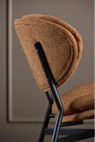 СОФИЯ Теракота (тъкан Апия 272)/черна рамка - ТАПИЦИРАН СТОЛ ЗА ДНЕВНА/ОФИС