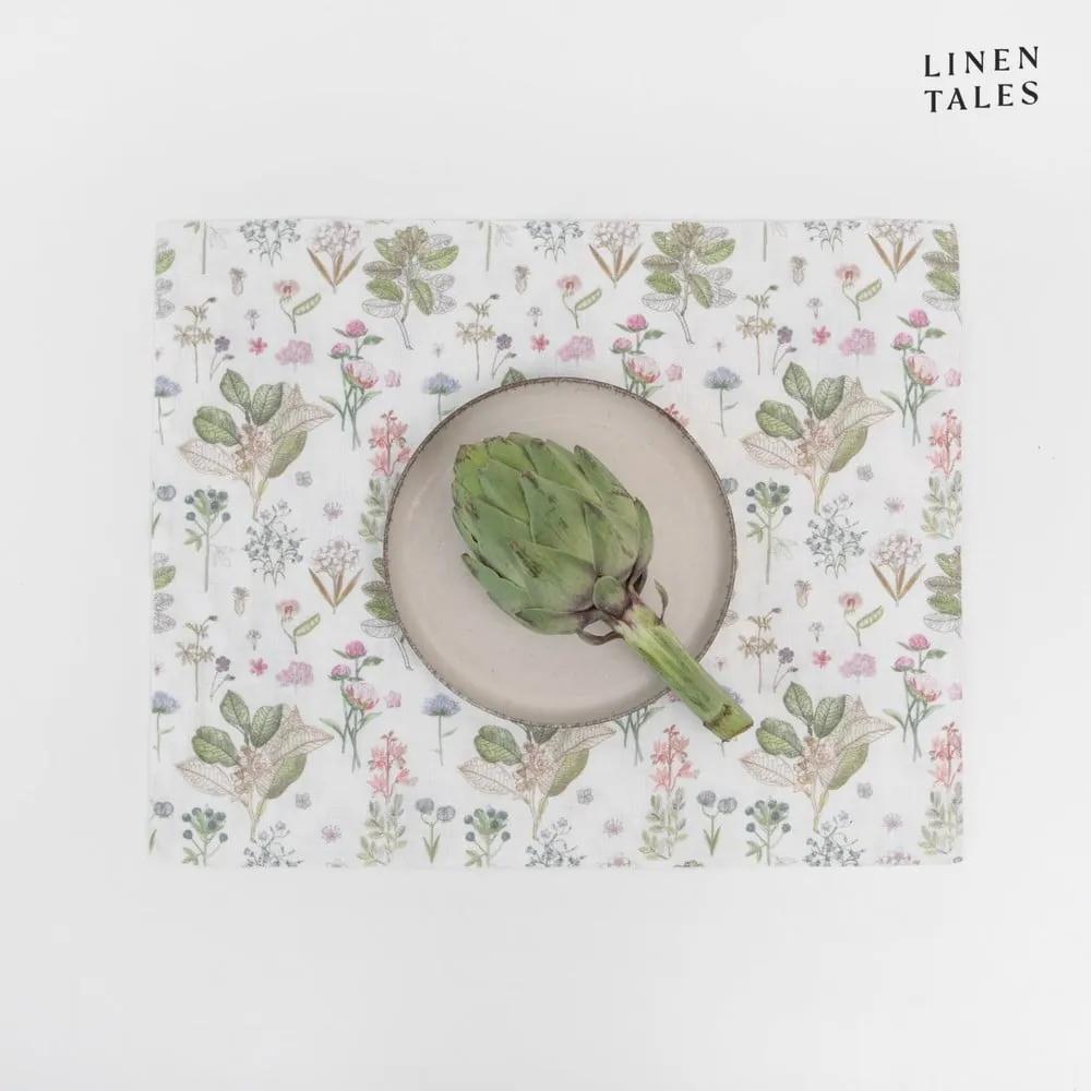 Текстилна подложка за хранене 35x45 cm White Botany – Linen Tales