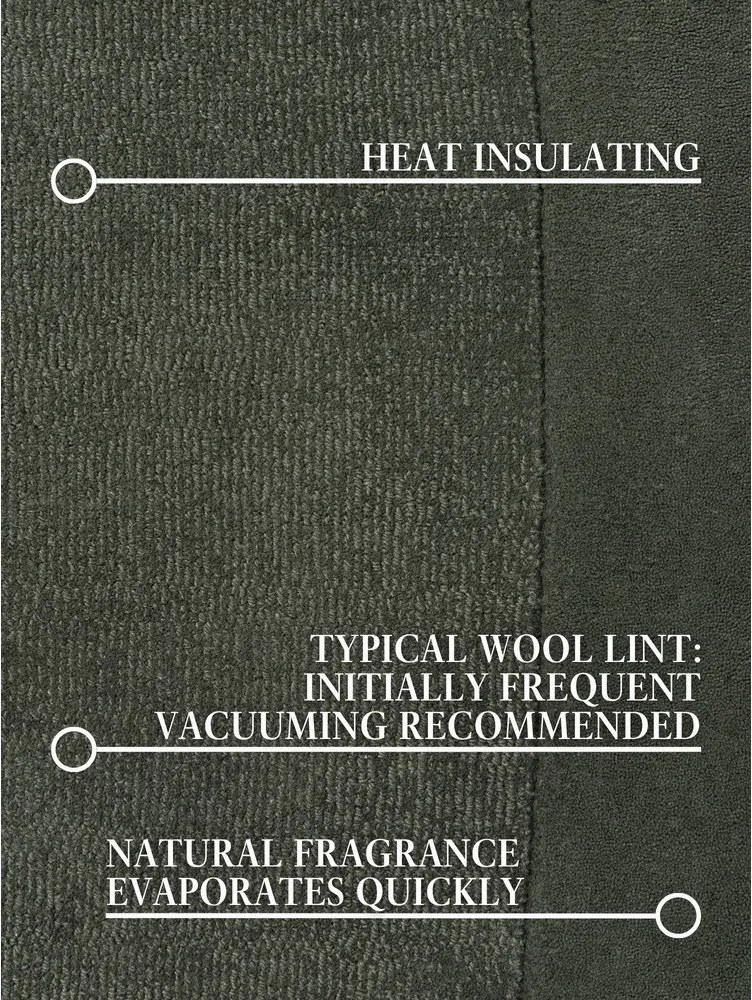 Тъмнозелен ръчно изработен килим със смес от вълна 125x200 cm Kari Organic – Villeroy&amp;Boch