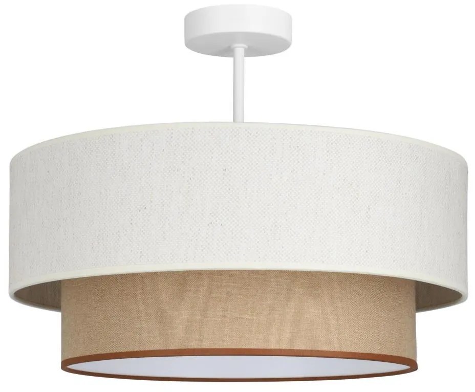 Плафон NATIA 1xE27/60W/230V бял/кафяв