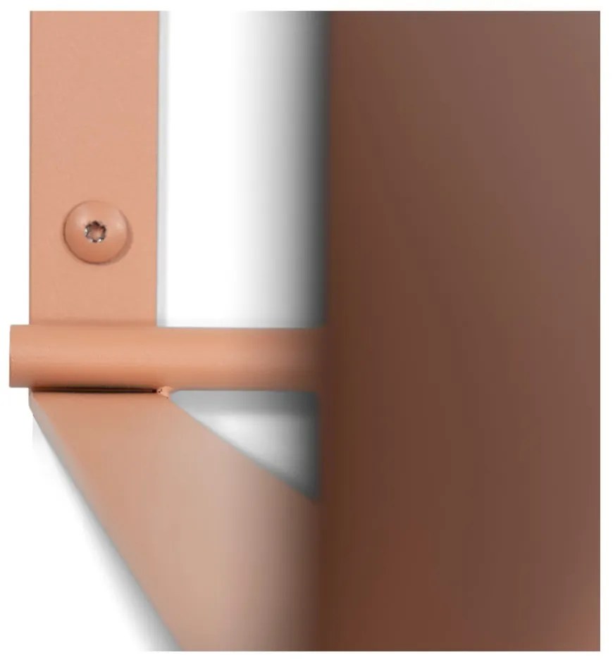 Метална стенна закачалка в цвят сьомга с рафт 100 cm Rex – Spinder Design