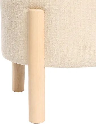 Табуретка с място за съхранение atmosphera Elki, 45.5 cm - Слонова кост