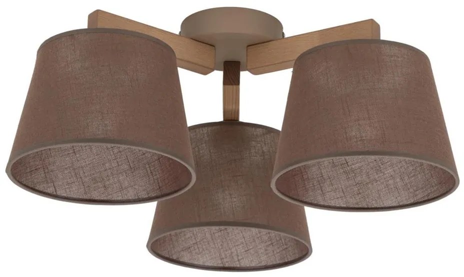 Brilagi - Полилей с повърхностен монтаж LATTE SABIA 3xE27/15W/230V бор/кафяв