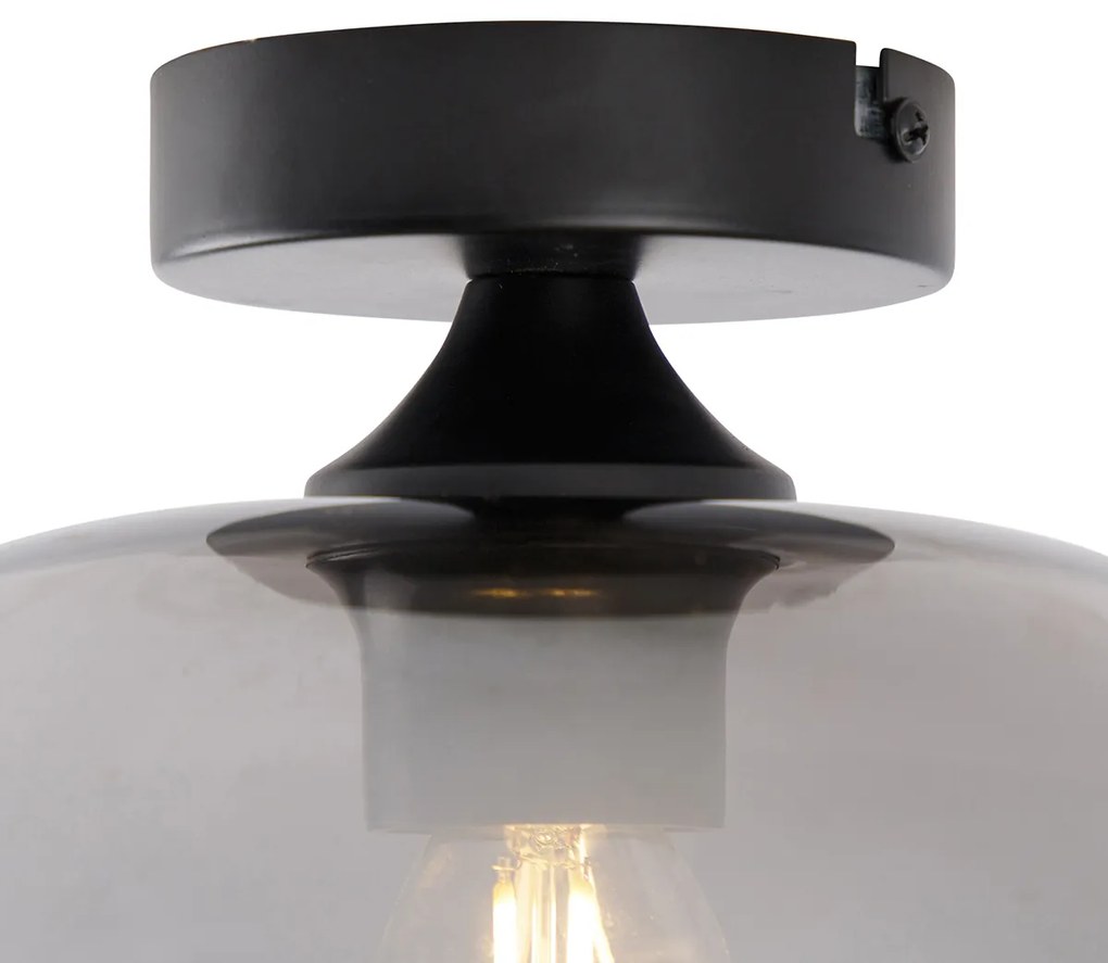 Интелигентен плафон черен с опушено стъкло с WiFi P45 - Busa