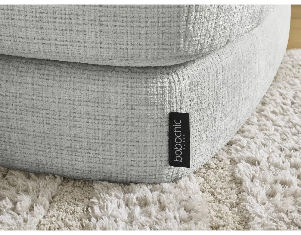 Светлосива шенилова табуретка Leonore – Bobochic Paris