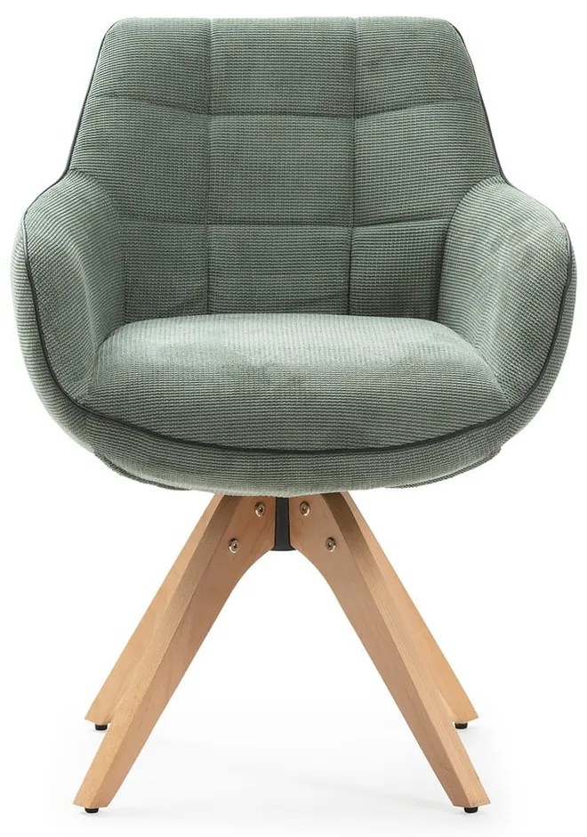 Зелени тапицирани трапезни столове в комплект с подлакътници 2 бр. Donatelo – Marckeric