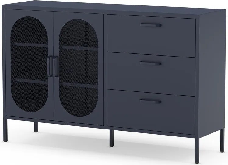 Тъмносин скрин 140x90 cm Diora – Marckeric