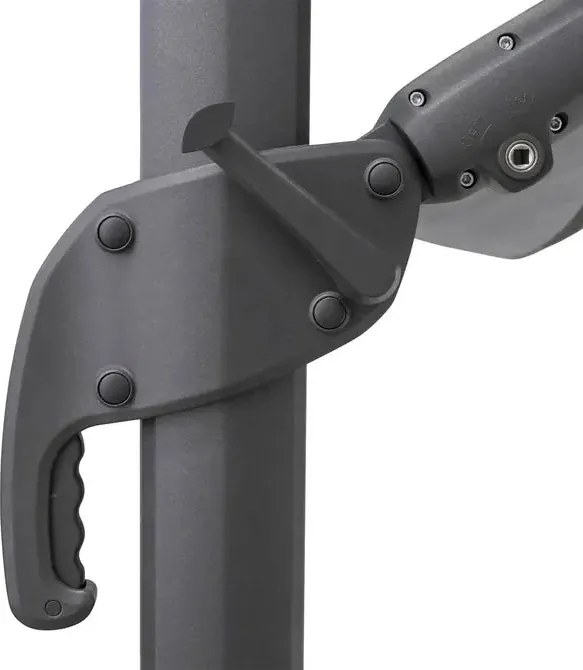 Градински чадър със странична стойка Hesperide Melhia, Накланящ се, Olefin, 3x3 m - Антрацит