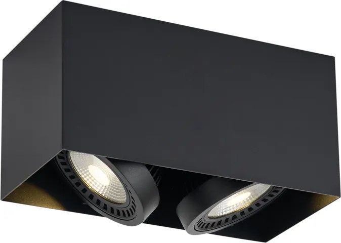 Модерен повърхностно монтиран прожектор черен вкл. димируема LED 2-лампи - Dionysos