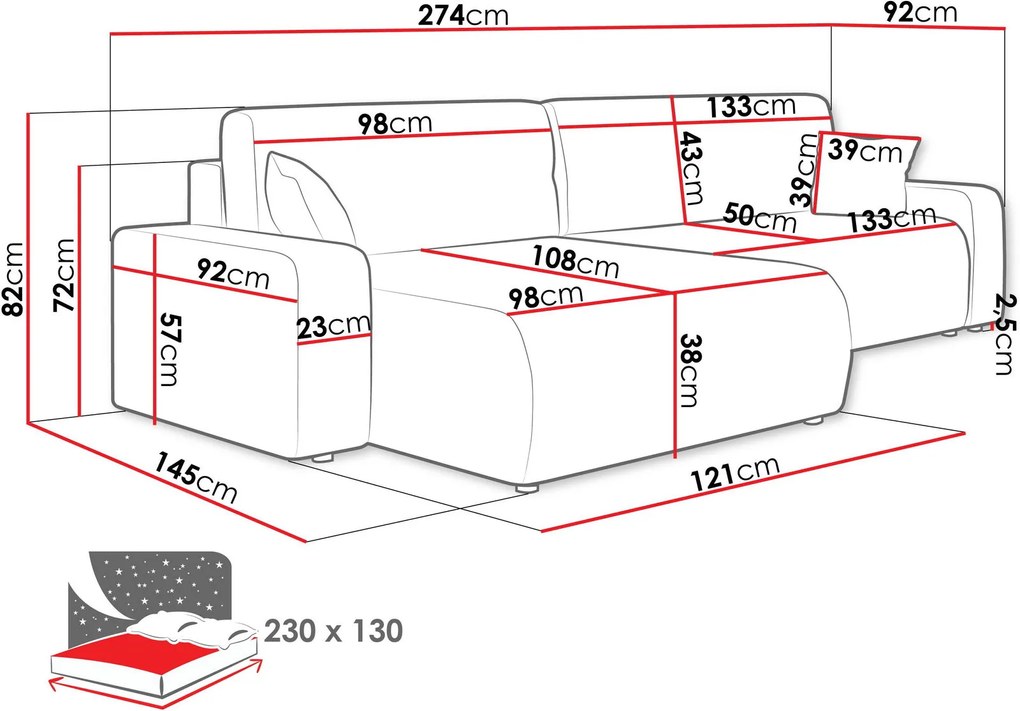Ъглов диван Piano-Mporntw