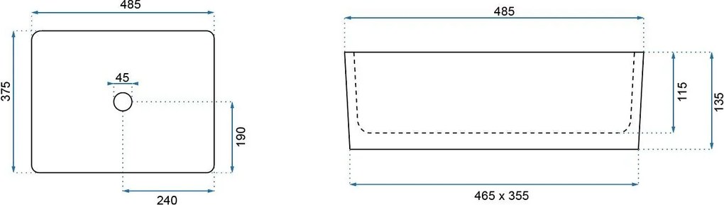 Умивалник за плот Rea Anita N 48