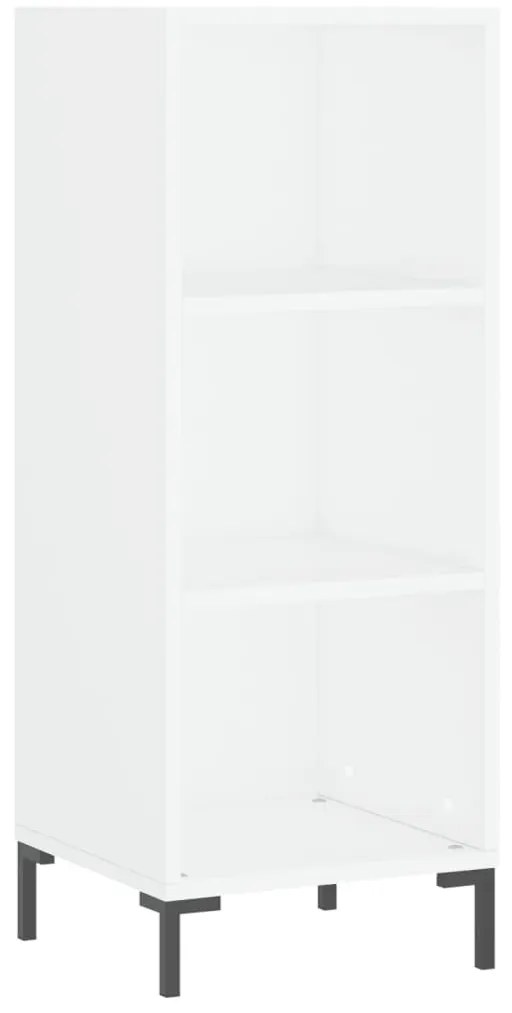 828732 vidaXL Сайдборд, бял, 34,5x32,5x90 см, инженерно дърво