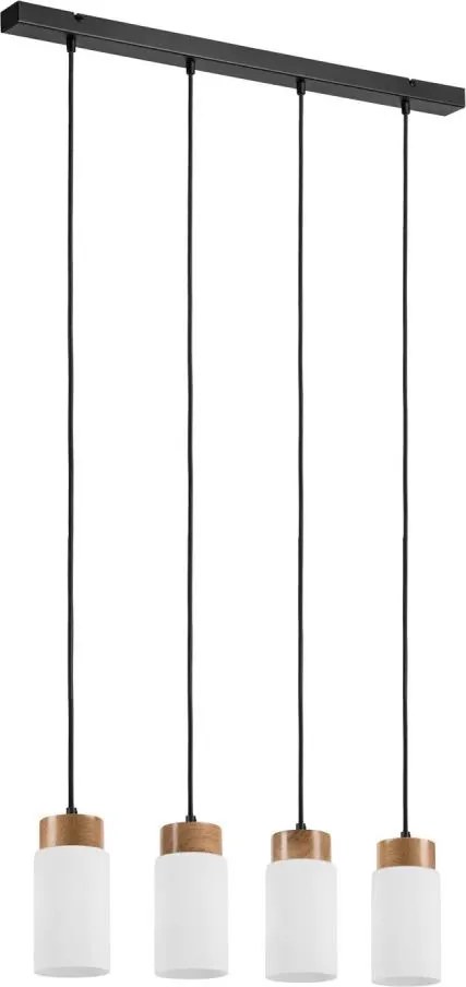 Полилей на кабел MARKUS 4xE27/15W/230V черен/дъб
