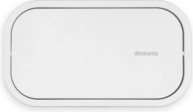 Кошче за отпадъци за баня Brabantia MindSet 1005689, Минерално покритие, Люлеещ се капак, Бял