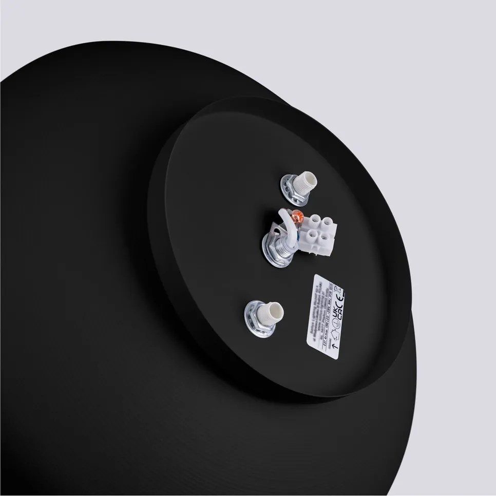 Черно осветително тяло за таван ø 30 cm Blacko – Sollux