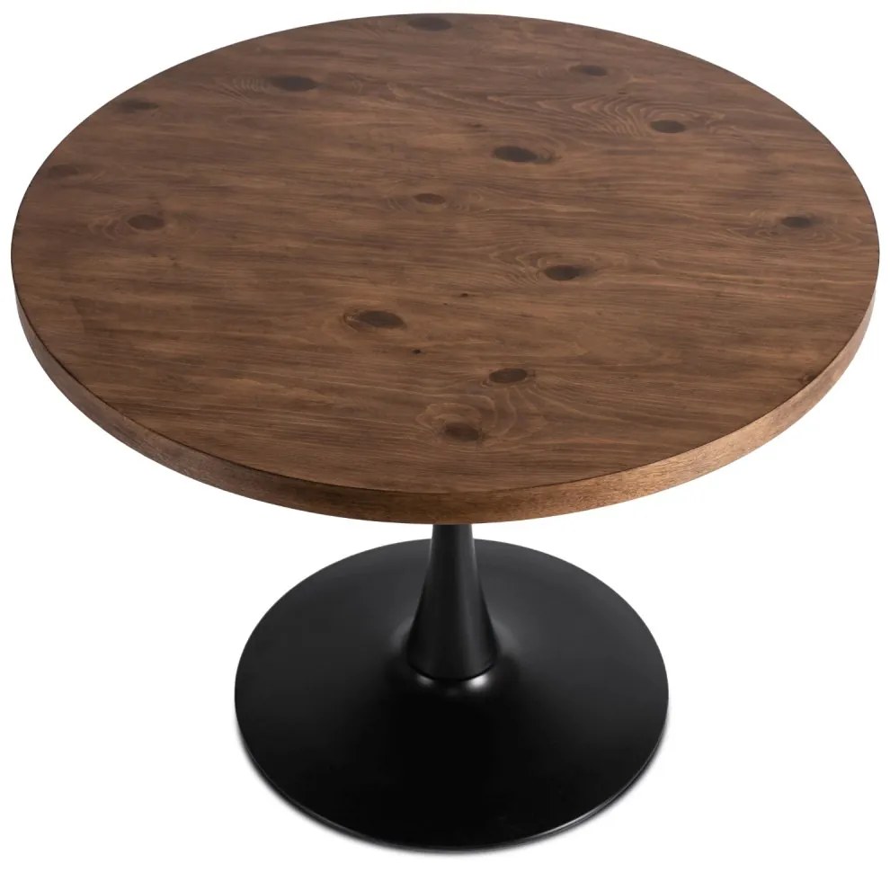 Кръгла маса LINO диаметър 100 см - различни цветови варианти златен дъб - черен