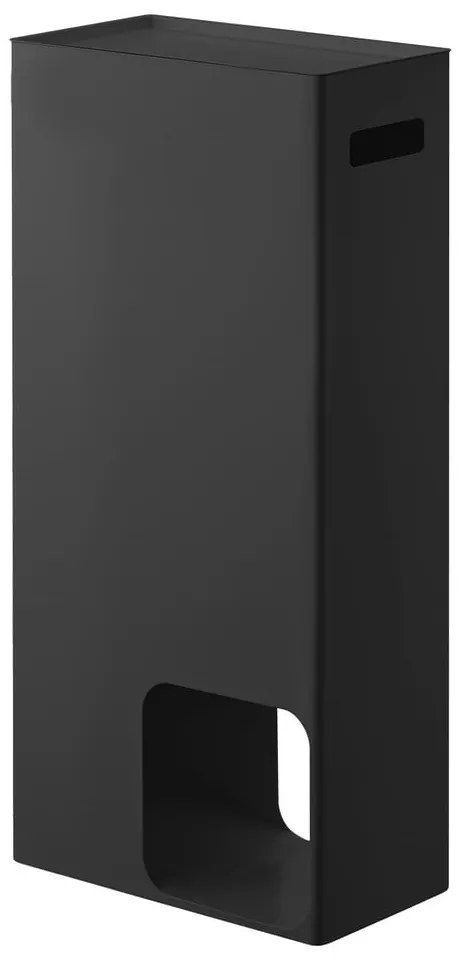 Черен метален диспенсър за тоалетна хартия Yamazaki Tower - YAMAZAKI