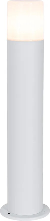Стояща външна лампа бяла с опал абажур 50см - Odense