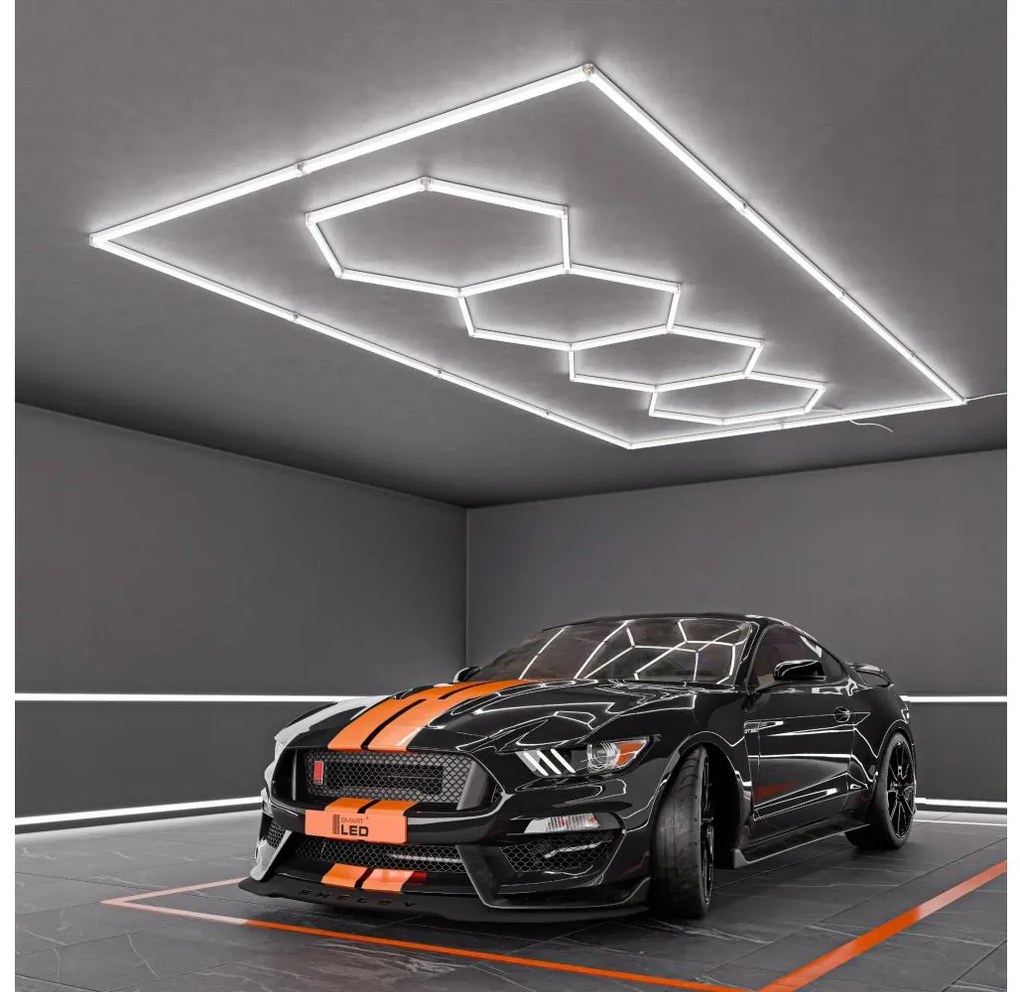 LED таванно осветително тяло LED/384W/85-265V 6500K 484x243 cm CRI 90 IP54 бяло