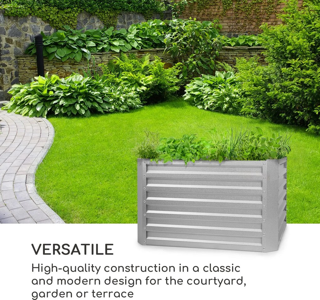 Blumfeldt Blum High Grow Straight, повдигната градинска леха, 100х60х100 см, 600л., стомана