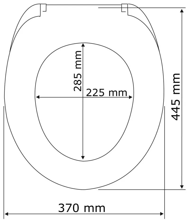 Бяла тоалетна седалка с лесно затваряне , 44,5 x 37 cm Rieti - Wenko
