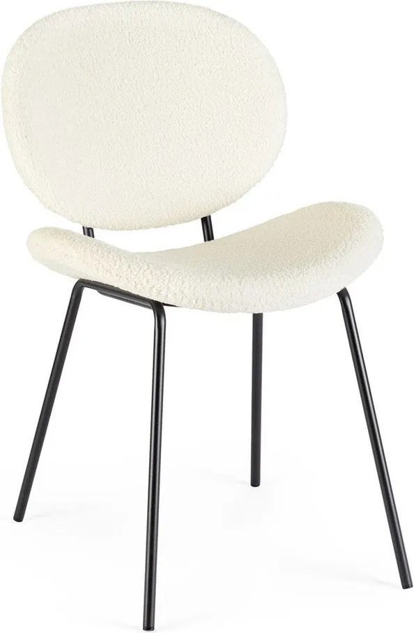 Бял тапициран трапезен стол Maddie – Yes Everyday