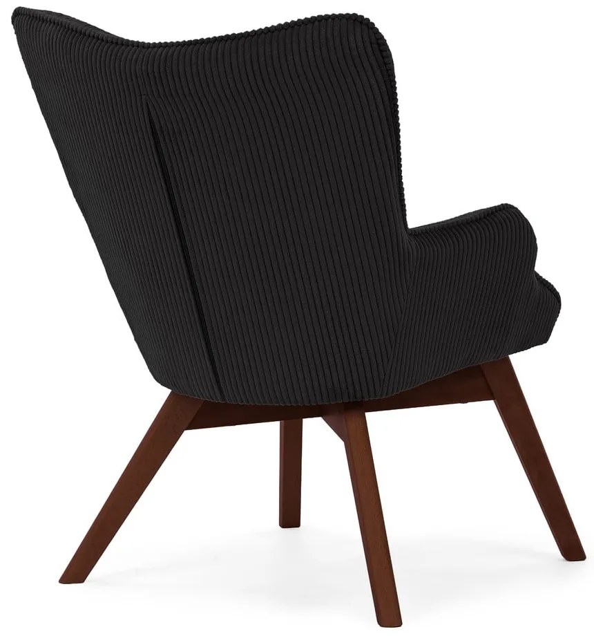 Черно кресло от рипсено кадифе Niko – Ropez