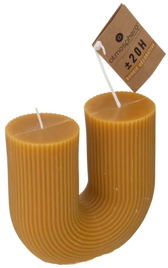 Свещ без аромат atmosphera Demi U - Слонова кост