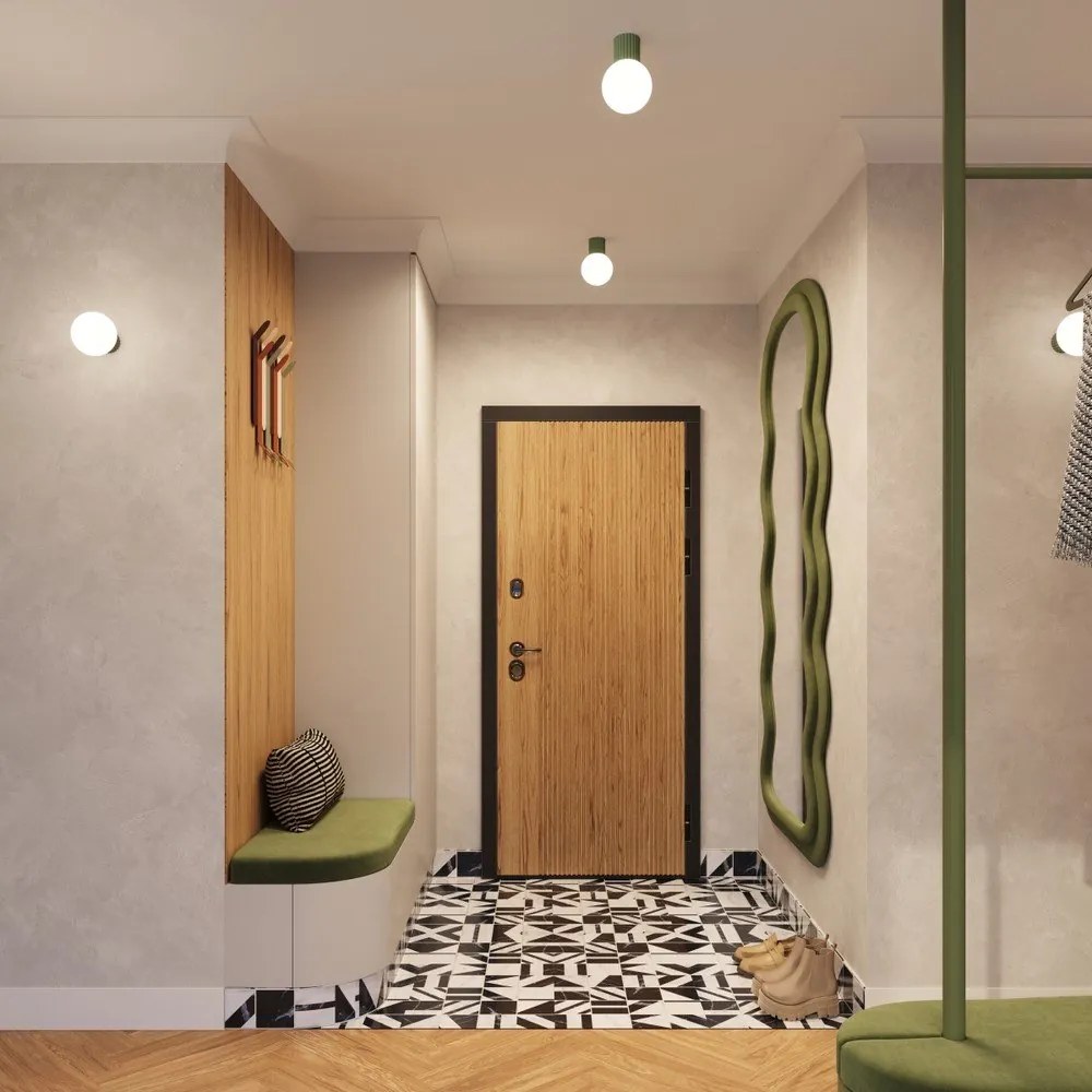 Зелено осветително тяло за таван със стъклен абажур ø 12 cm Orbital – Sollux