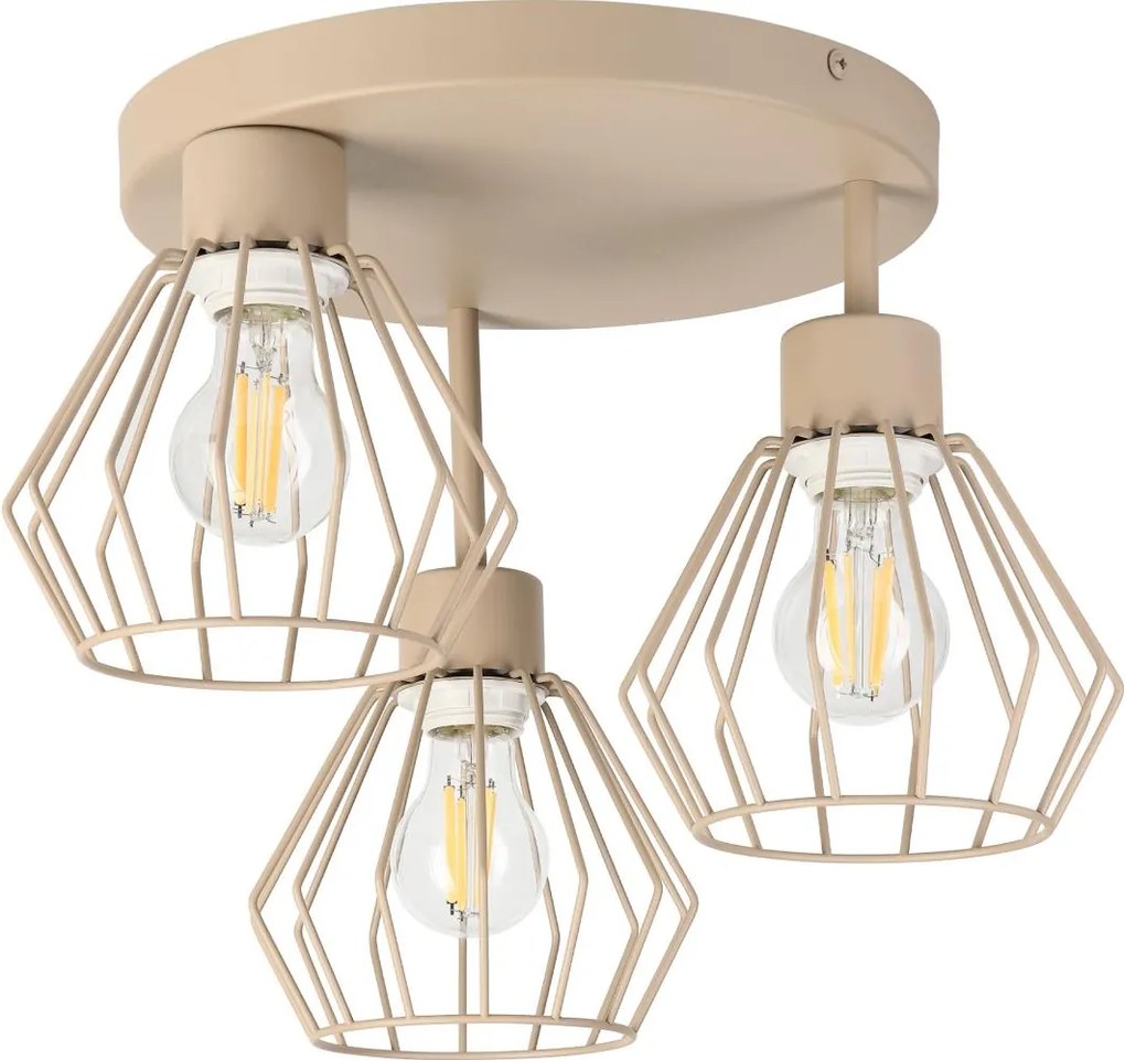 Плафон AUDREY 3xE27/15W/230V бежов
