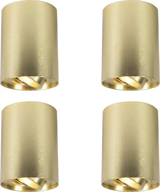 Комплект от 4 прожектора злато/месинг регулируеми - Rondoo up