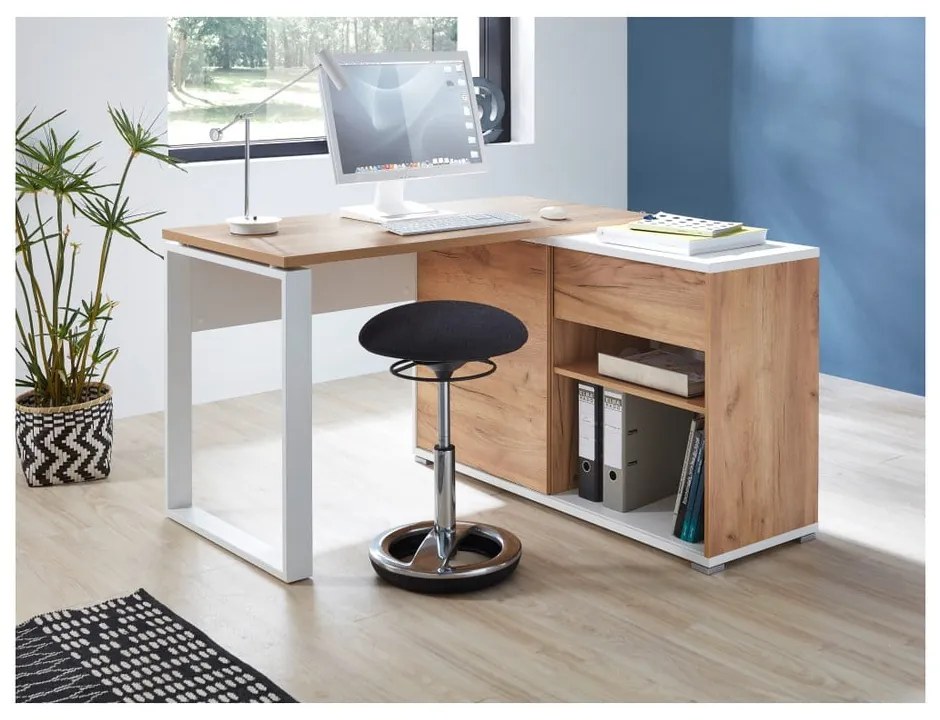 Работна маса от дъб 120x117 cm Lioni - Germania