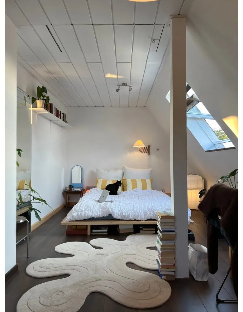 Двойно легло от борова дървесина с решетка 140x200 cm Japan - Karup Design